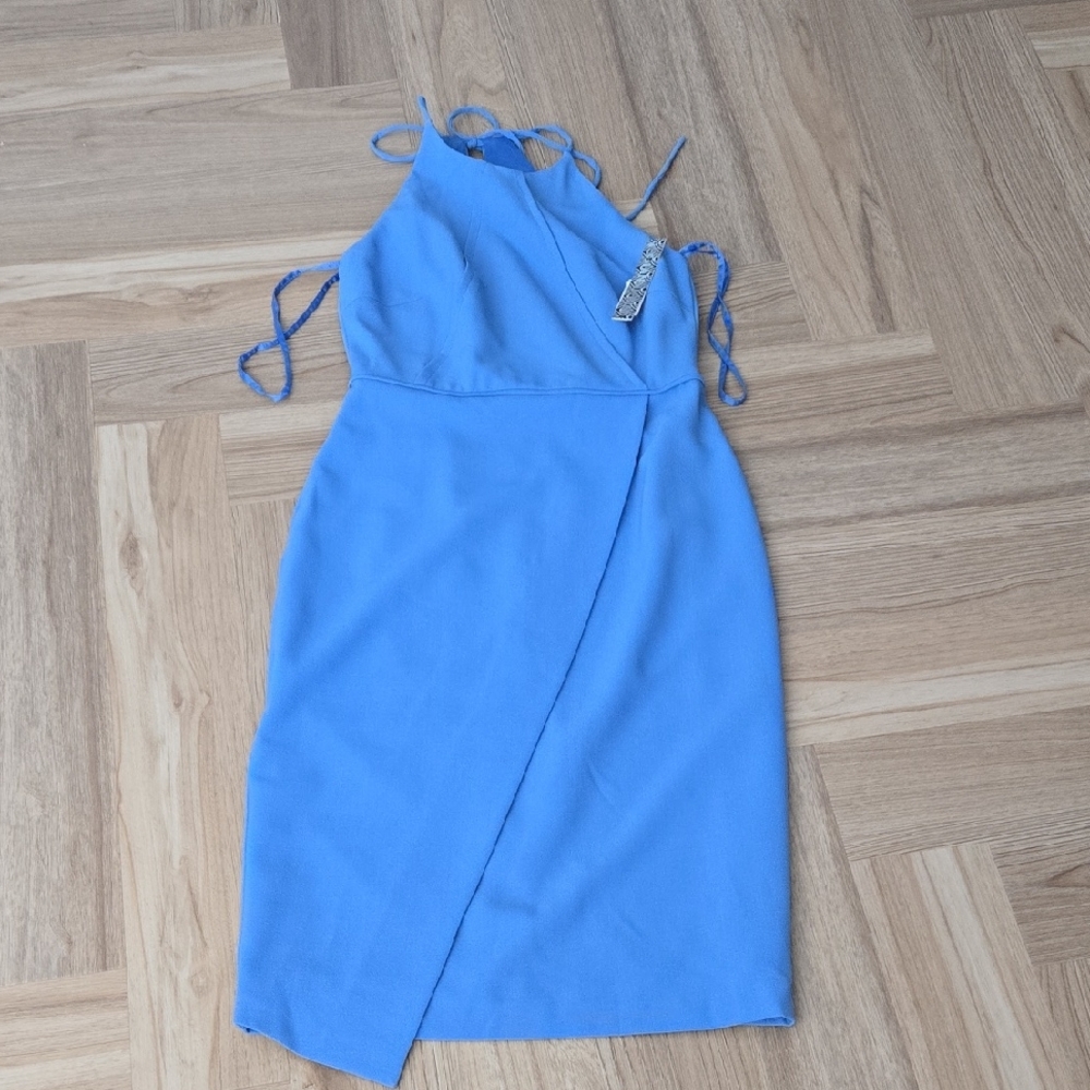 GIANNI BINI Elegant Blue Women's Halter Dress Size 4